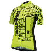 Women's El Lissitzky yellow cycling jersey